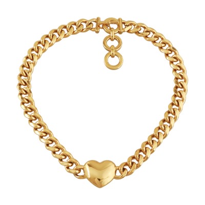 Колье Сердцебиение (покрытие золото) 41-45см, Есть комплект