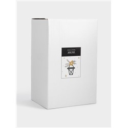 Снежный фонарь, 17 см, с подсветкой, пластик, бронзовый, Елка в доме, New year