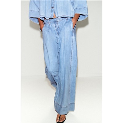 JEANS Z1975 WIDE LEG TIRO MEDIO PINZAS
