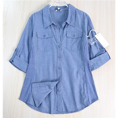 Приталенная рубашка, идеальная для этого сезона!  Хлопковая ткань «Оксфорд»