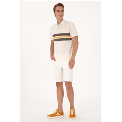 Erkek Regular Fit Krem Polo Yaka Tişört