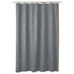 Duschvorhang, dunkelgrau/Satin Streifen
