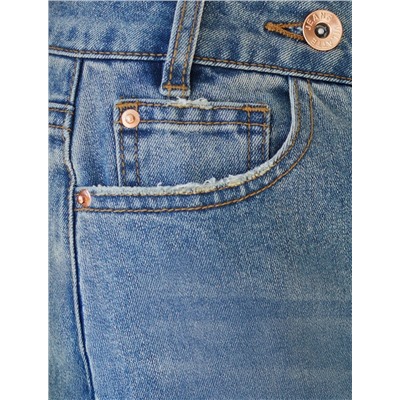 Юбка с ассиметричной застежкой из эластичного денима