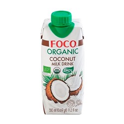FOCO Organic tetra pak Кокосовый напиток без сахара 330мл