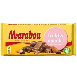 Marabou Frukt & Mandel 200g (MHD 01.06.2024)