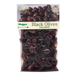 KURTES Black olives Kalamon Оливки черные с косточкой 250г
