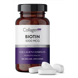 Collagen Forte Platinum Premium Biotin 5000mcg Collagen Complex 1500mg X 60 Tablet 8682340346318