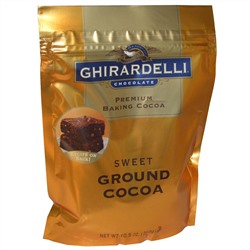 Ghirardelli, Гирарделли, первоклассное какао для выпечки, сладкое тертое какао, 298 г (10,5 унций)
