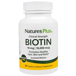 Nature's Plus, Биотин, с замедленным высвобождением, 90 таблеток
