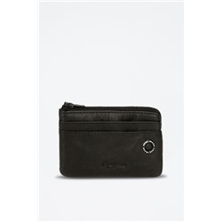 Monedero de piel Badge Negro