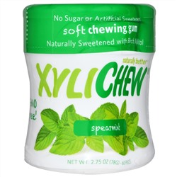 Xylichew Gum, Жевательная резинка, подслащенная березовым ксилитом, курчавая мята, 60 штук, 2,75 унций (78 г)