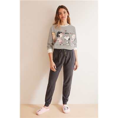 Pijama 100% algodón Snoopy rayas