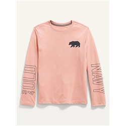 Long-Sleeve Logo-Graphic T-Shirt For Boys