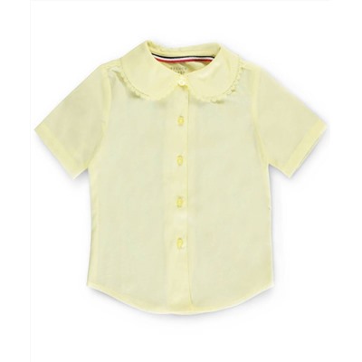 FRENCH TOAST BIG GIRLS’ S/S PETER PAN LACE TRIM BLOUSE