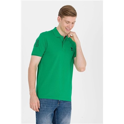 U.S. Polo Assn. Erkek Polo Yaka Yeşil T-shirt Basic 50264891-VR049