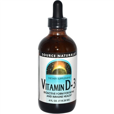 Source Naturals, Витамин D-3, 4 жидкие унции (118,28 мл)