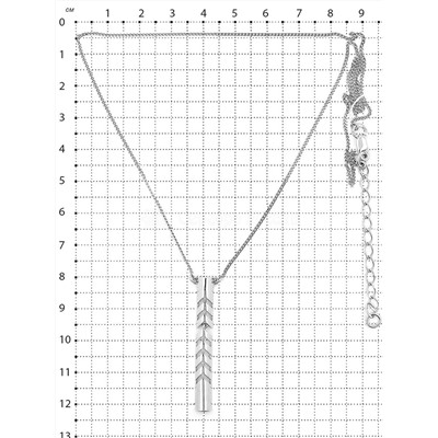 Колье из серебра родированное 925 пробы Л-0115-Р