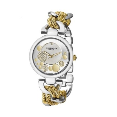 AKRIBOS XXIVQuartz Mother of Pearl Diamond Ladies Watch