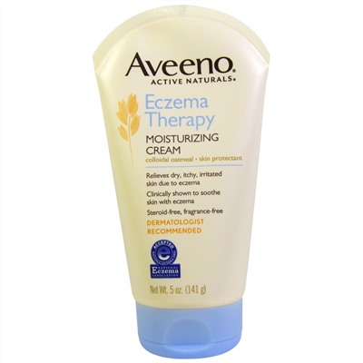 Aveeno, Active Naturals, Eczema Therapy — увлажняющий крем при экземе, без запаха (141 г)