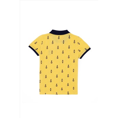 Erkek Çocuk Açık Sarı Polo Yaka Tişört