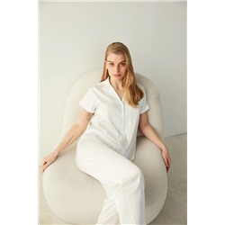 Penti Bridal Aine Saten Gömlek Pantolon Pijama Takımı-gelin Koleksiyonu PNURECCK23IY-B32