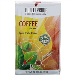 BulletProof, Coffee, Swiss Water Decaf, Ground, 12 oz (340 g)