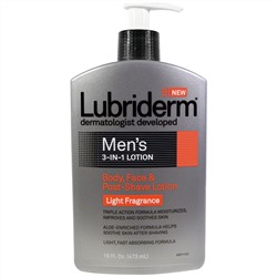 Lubriderm, Мужской лосьон «3-в-1», лосьон для тела, лица и после бритья, 16 жидк. унц. (473 мл)