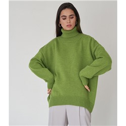Однотонный свитер с трансграничной водолазкой