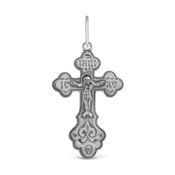 Крест из чернёного серебра - 3,7 см