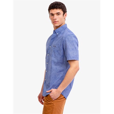 PRINTED STRETCH POPLIN SHORT SLEEVE SHIRT