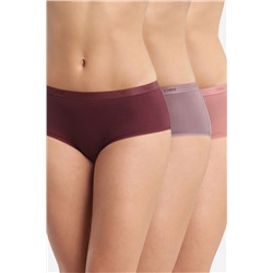 Pack de 3 culottes de algodón elástico en varios colores