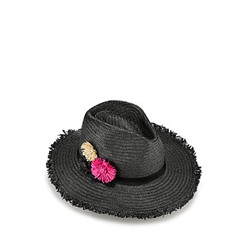 Raffia Floral Fedora hat