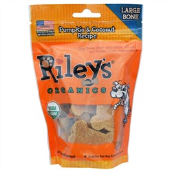 Riley’s Organics, Угощение для собак, Большая кость, Тыква и кокос, 5 унций (142 г)