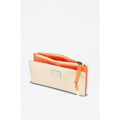 Monedero Bea Beige y naranja