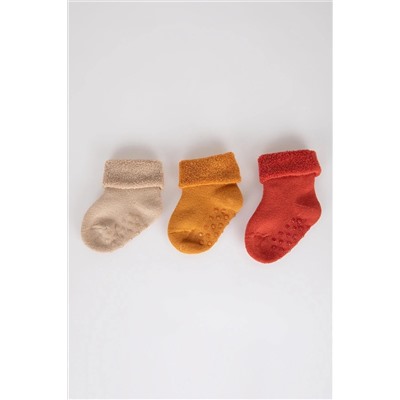 Defacto Erkek Bebek 3'lü Pamuklu Uzun Çorap Y6328A2NS