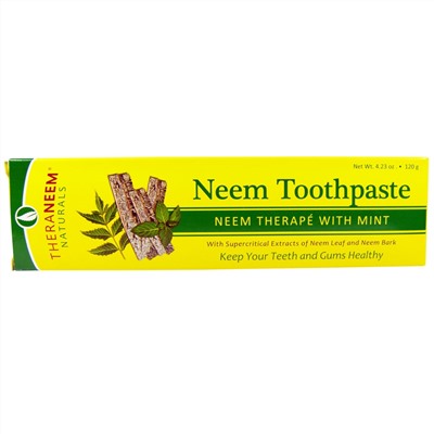 Organix South, TheraNeem Naturals, Neem Therapé with Mint, Neem Toothpaste, 4.23 oz (120 g)