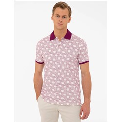 Mürdüm Slim Fit Desenli Polo Yaka Tişört