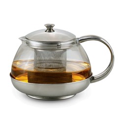 Заварочный чайник Kelli KL-3027  1,1л стекло металл (24) оптом