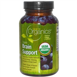 Irwin Naturals, Organics, Brain Support, 60 таблеток