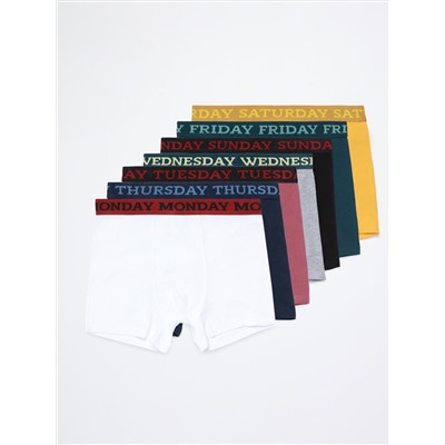 PACK OF 7 DAYS OF THE WEEK PRINT BOXERS