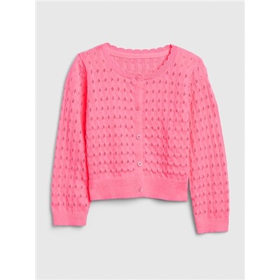 Toddler Pointelle Cardigan Sweater