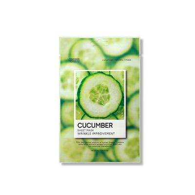 TENZERO CUCUMBER SHEET MASK Тканевая маска для лица с экстрактом огурца 25мл