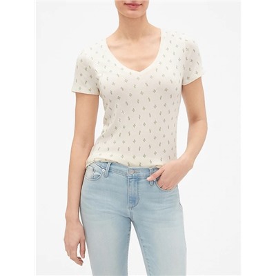 Favorite Print V-Neck T-Shirt