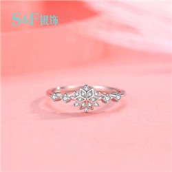2020 новый 925 серебряное кольцо женская снежинка указательный палец кольцо хвост кольцо Япония и Корея простой моды личности ниша дизайн