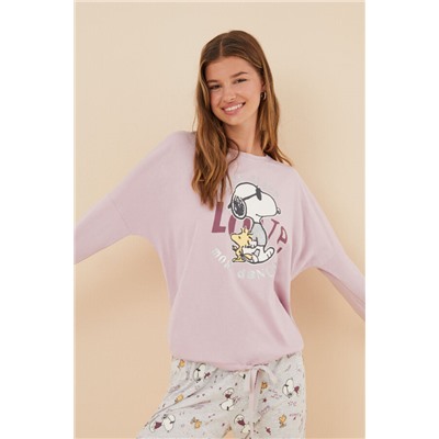 Pijama 100% algodón Snoopy Love rosa