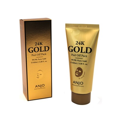 [ANJO PROFESSIONAL] Маска-пленка для лица БИОЗОЛОТО 24К Gold Pell Оff Рack, 100 мл