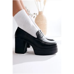 Limoya Candace Siyah Topuklu Platformlu Kadın Ayakkabı 23LZ605-1