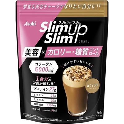 Asahi Slim Up Slim Протеиновый диетический коктейль c разными вкусами 315 грамм