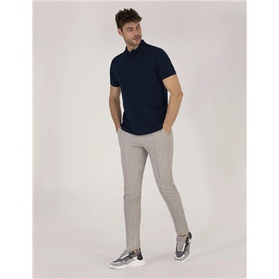 Lacivert Regular Fit Polo Yaka Basic Tişört