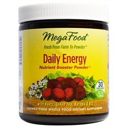 MegaFood, Питательный порошок для ежедневного заряда энергии, 1.86 унций (382 г)